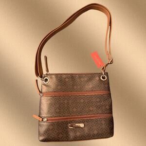 Rosetti Crossbody Bag with Double Front Zippered Pockets & Adjustable Strap